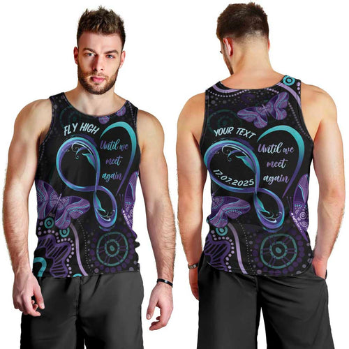 Personalized Australia Infinity Heart Indigenous Men Tank Top Fly High Until We Meet Again - Aussie Hoodie