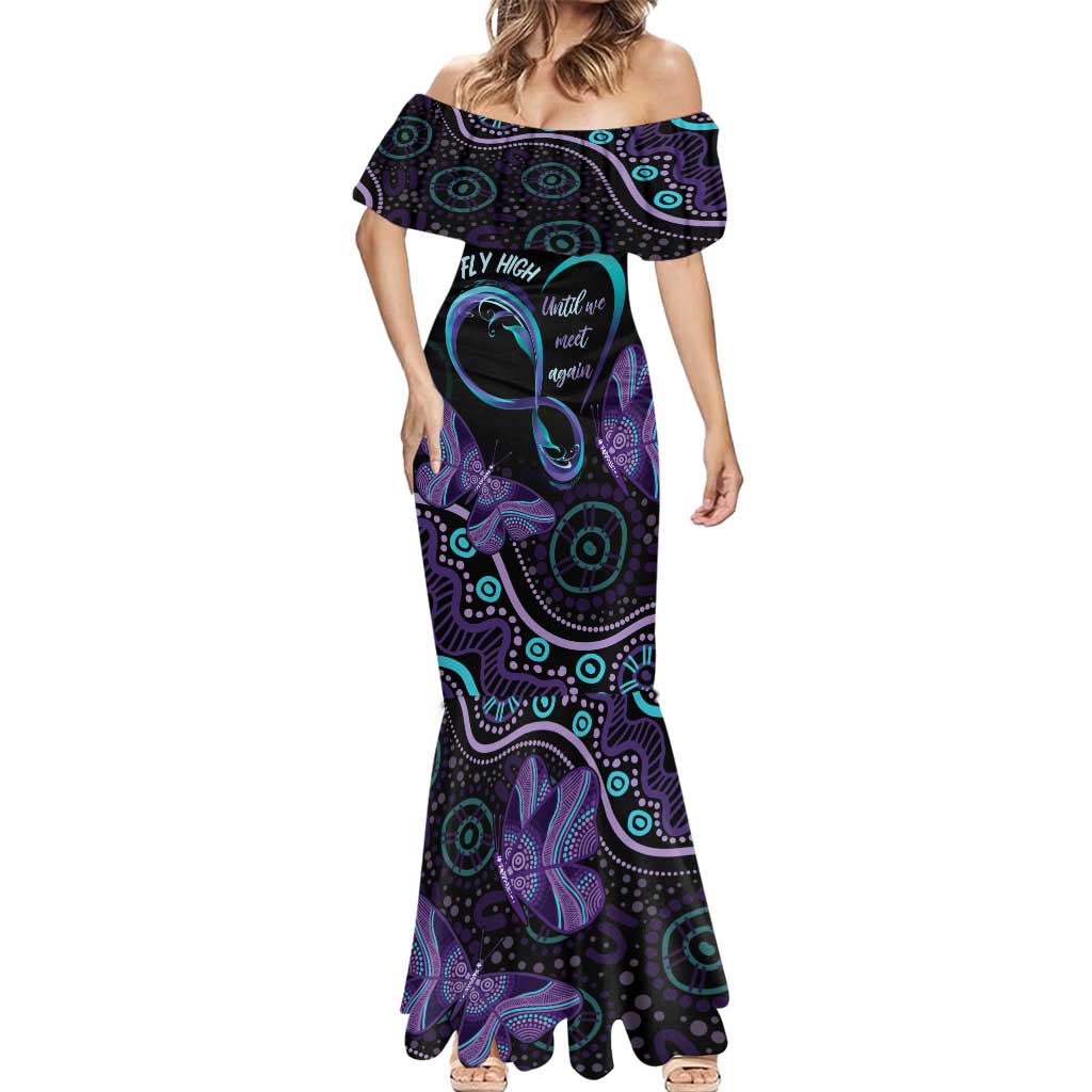 Personalized Australia Infinity Heart Indigenous Mermaid Dress Fly High Until We Meet Again - Aussie Hoodie