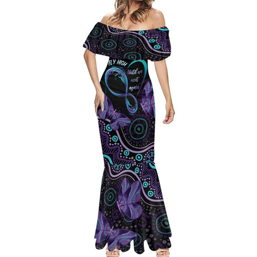 Personalized Australia Infinity Heart Indigenous Mermaid Dress Fly High Until We Meet Again - Aussie Hoodie