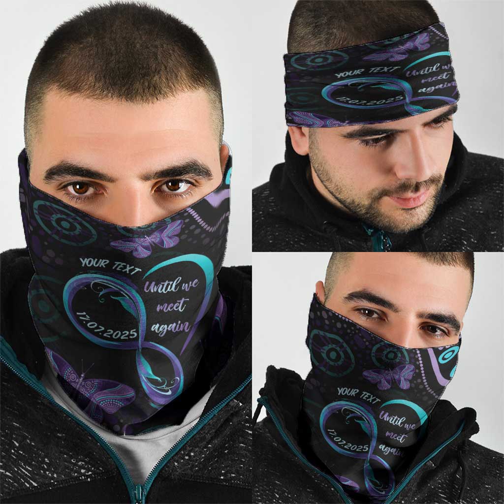 Personalized Australia Infinity Heart Indigenous Neck Gaiter Fly High Until We Meet Again - Aussie Hoodie