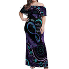 Personalized Australia Infinity Heart Indigenous Off Shoulder Maxi Dress Fly High Until We Meet Again - Aussie Hoodie
