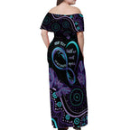 Personalized Australia Infinity Heart Indigenous Off Shoulder Maxi Dress Fly High Until We Meet Again - Aussie Hoodie
