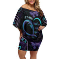 Personalized Australia Infinity Heart Indigenous Off Shoulder Short Dress Fly High Until We Meet Again - Aussie Hoodie