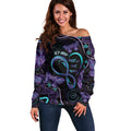 Personalized Australia Infinity Heart Indigenous Off Shoulder Sweater Fly High Until We Meet Again - Aussie Hoodie