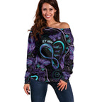 Personalized Australia Infinity Heart Indigenous Off Shoulder Sweater Fly High Until We Meet Again - Aussie Hoodie
