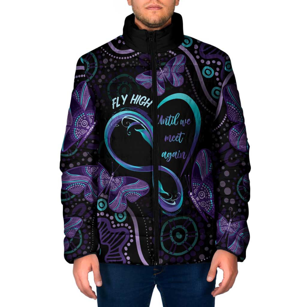 Personalized Australia Infinity Heart Indigenous Padded Jacket Fly High Until We Meet Again - Aussie Hoodie