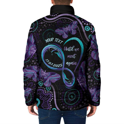 Personalized Australia Infinity Heart Indigenous Padded Jacket Fly High Until We Meet Again - Aussie Hoodie
