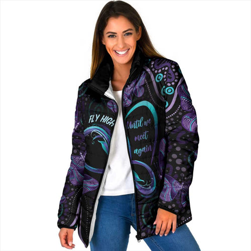 Personalized Australia Infinity Heart Indigenous Padded Jacket Fly High Until We Meet Again - Aussie Hoodie