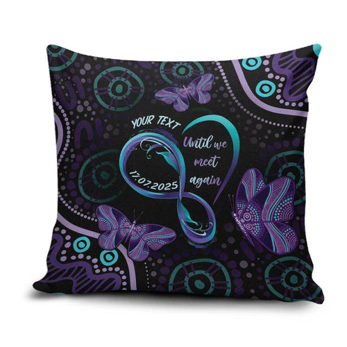 Personalized Australia Infinity Heart Indigenous Pillow Cover Fly High Until We Meet Again - Aussie Hoodie