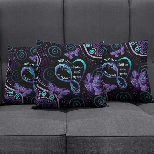 Personalized Australia Infinity Heart Indigenous Pillow Cover Fly High Until We Meet Again - Aussie Hoodie