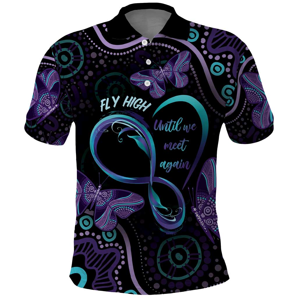 Personalized Australia Infinity Heart Indigenous Polo Shirt Fly High Until We Meet Again - Aussie Hoodie