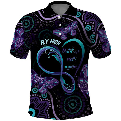 Personalized Australia Infinity Heart Indigenous Polo Shirt Fly High Until We Meet Again - Aussie Hoodie