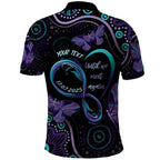 Personalized Australia Infinity Heart Indigenous Polo Shirt Fly High Until We Meet Again - Aussie Hoodie