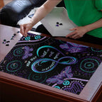 Personalized Australia Infinity Heart Indigenous Puzzle Fly High Until We Meet Again - Aussie Hoodie