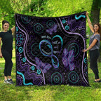Personalized Australia Infinity Heart Indigenous Quilt Fly High Until We Meet Again - Aussie Hoodie