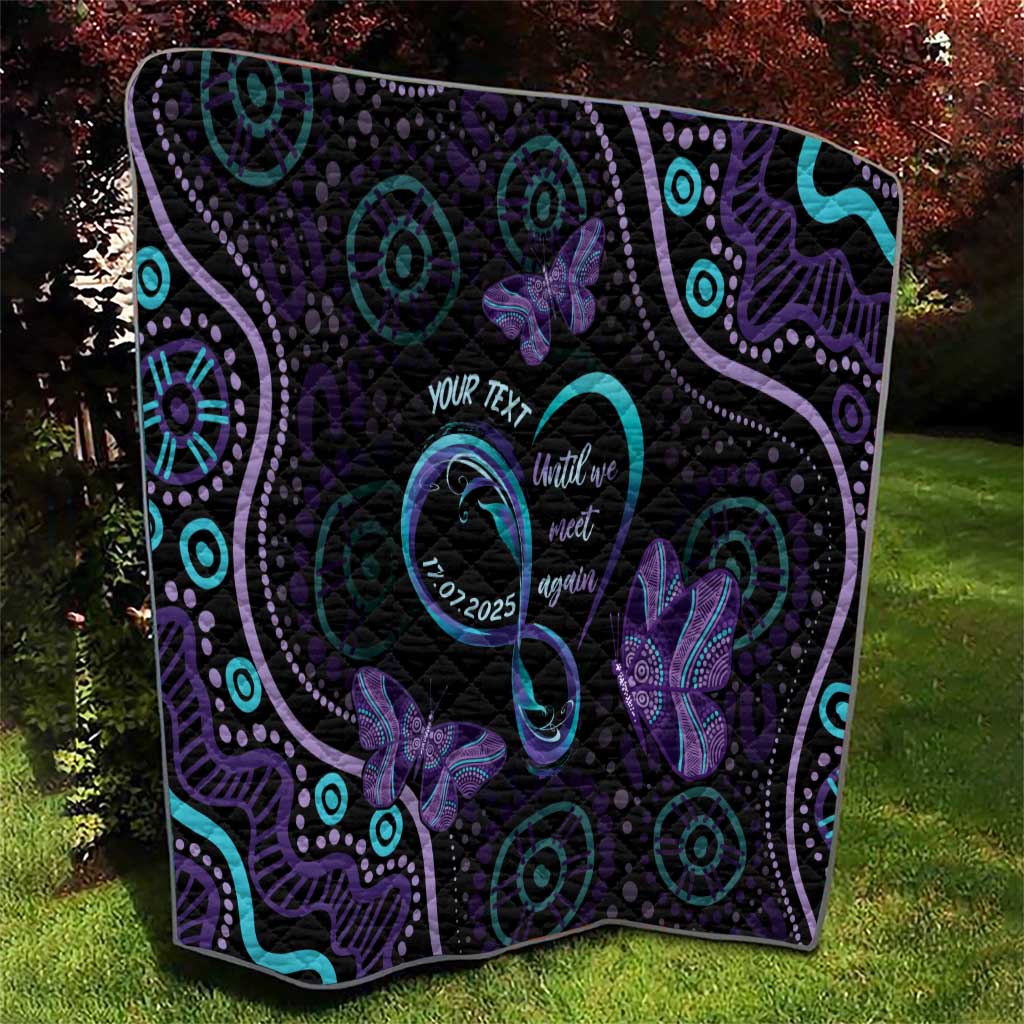 Personalized Australia Infinity Heart Indigenous Quilt Fly High Until We Meet Again - Aussie Hoodie