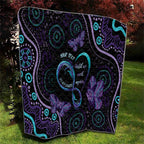 Personalized Australia Infinity Heart Indigenous Quilt Fly High Until We Meet Again - Aussie Hoodie
