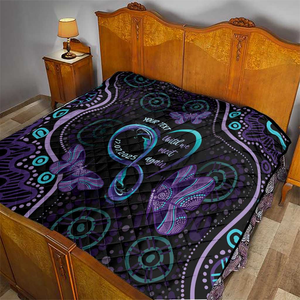 Personalized Australia Infinity Heart Indigenous Quilt Fly High Until We Meet Again - Aussie Hoodie