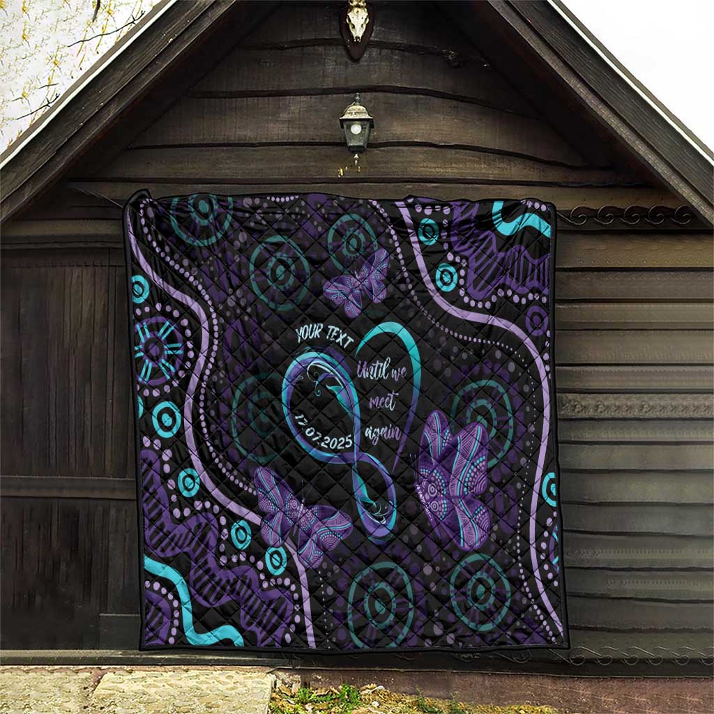 Personalized Australia Infinity Heart Indigenous Quilt Fly High Until We Meet Again - Aussie Hoodie