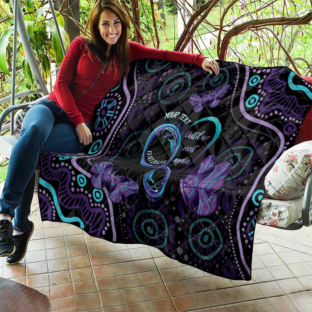 Personalized Australia Infinity Heart Indigenous Quilt Fly High Until We Meet Again - Aussie Hoodie