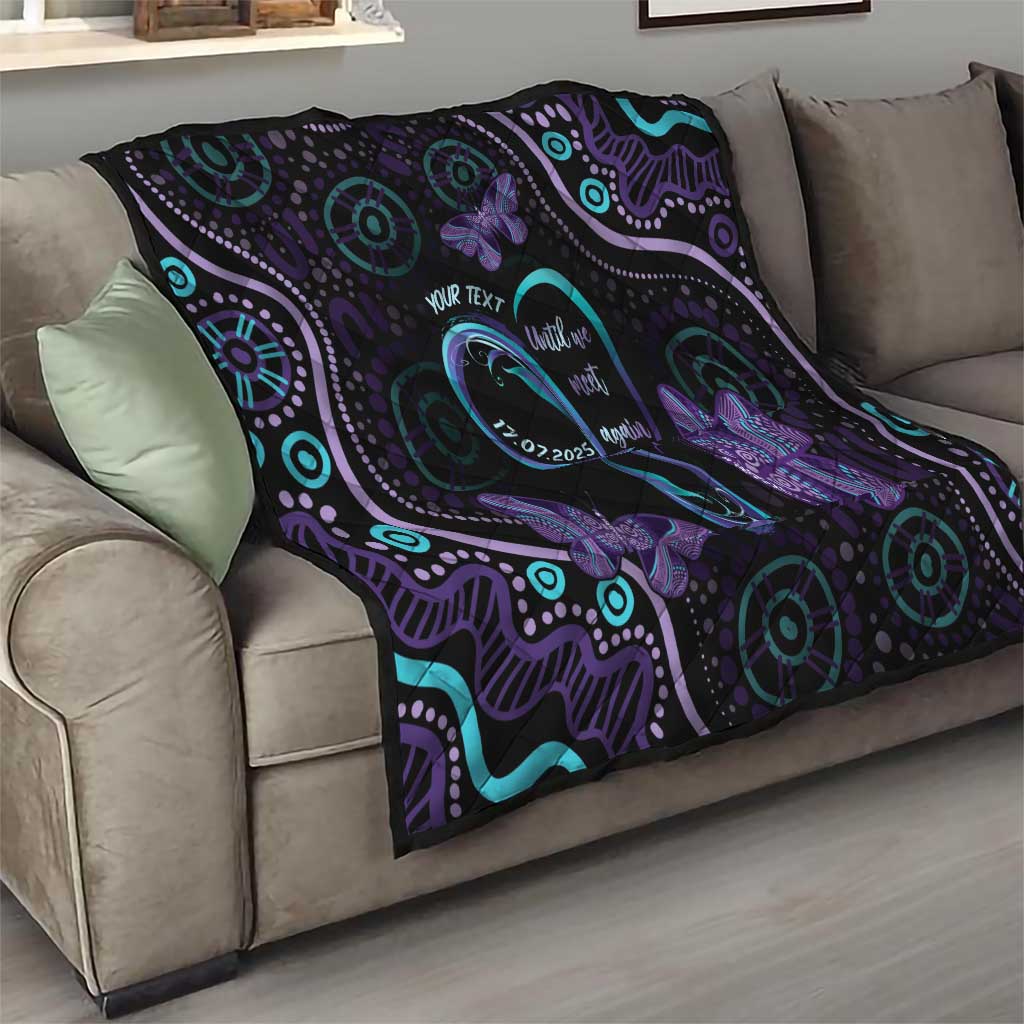 Personalized Australia Infinity Heart Indigenous Quilt Fly High Until We Meet Again - Aussie Hoodie
