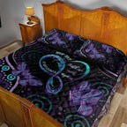 Personalized Australia Infinity Heart Indigenous Quilt Bed Set Fly High Until We Meet Again - Aussie Hoodie