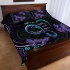 Personalized Australia Infinity Heart Indigenous Quilt Bed Set Fly High Until We Meet Again - Aussie Hoodie