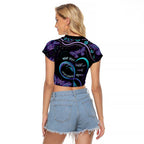 Personalized Australia Infinity Heart Indigenous Raglan Cropped T Shirt Fly High Until We Meet Again - Aussie Hoodie