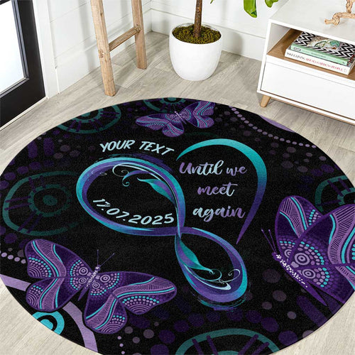 Personalized Australia Infinity Heart Indigenous Round Carpet Fly High Until We Meet Again - Aussie Hoodie