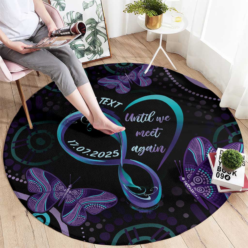 Personalized Australia Infinity Heart Indigenous Round Carpet Fly High Until We Meet Again - Aussie Hoodie