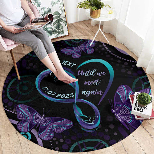 Personalized Australia Infinity Heart Indigenous Round Carpet Fly High Until We Meet Again - Aussie Hoodie