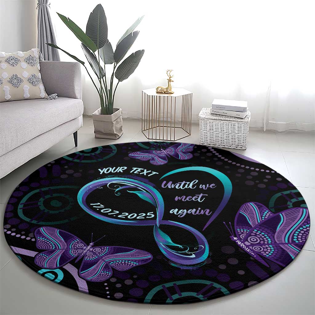 Personalized Australia Infinity Heart Indigenous Round Carpet Fly High Until We Meet Again - Aussie Hoodie