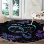 Personalized Australia Infinity Heart Indigenous Round Carpet Fly High Until We Meet Again - Aussie Hoodie