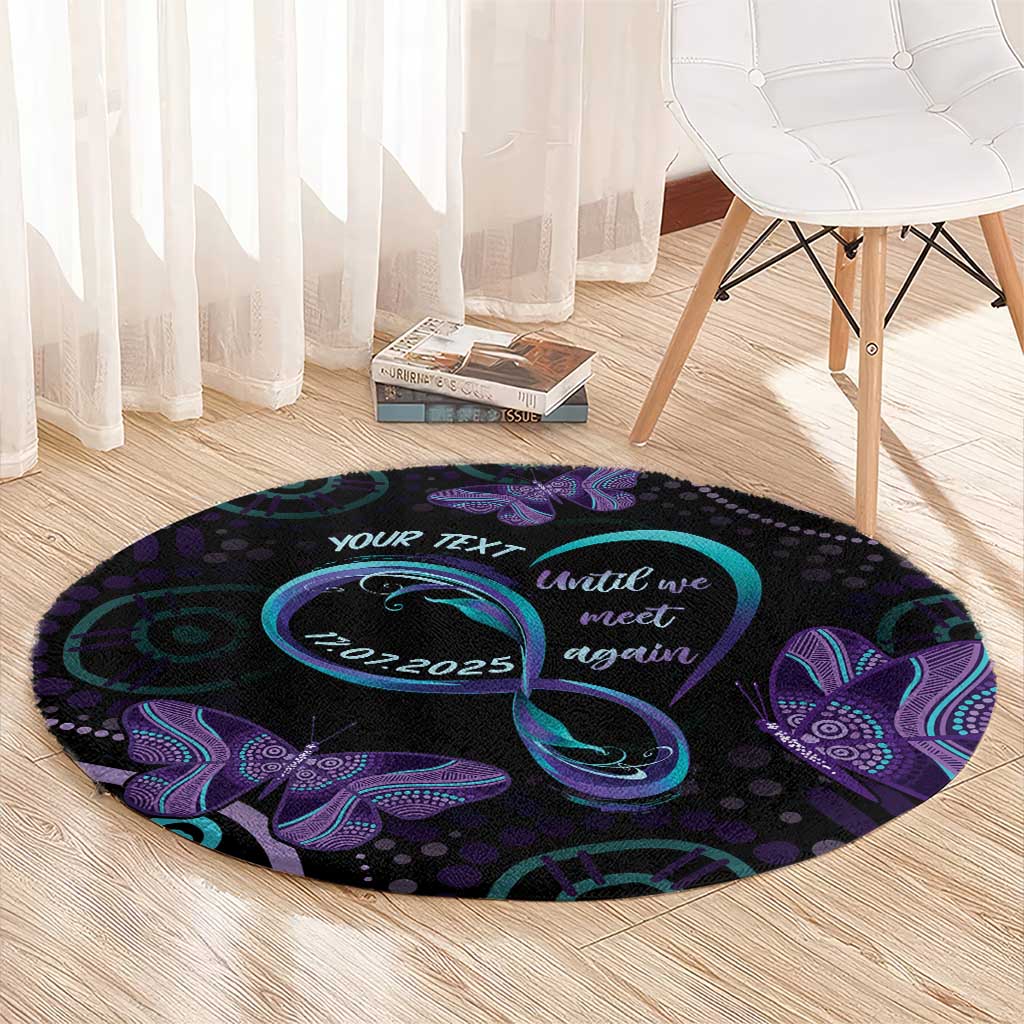 Personalized Australia Infinity Heart Indigenous Round Carpet Fly High Until We Meet Again - Aussie Hoodie