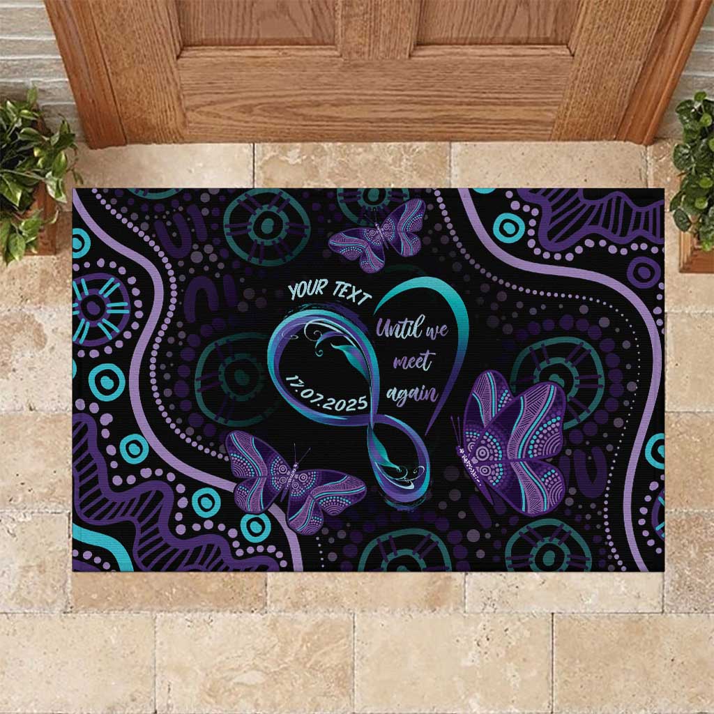 Personalized Australia Infinity Heart Indigenous Rubber Doormat Fly High Until We Meet Again - Aussie Hoodie