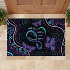 Personalized Australia Infinity Heart Indigenous Rubber Doormat Fly High Until We Meet Again - Aussie Hoodie