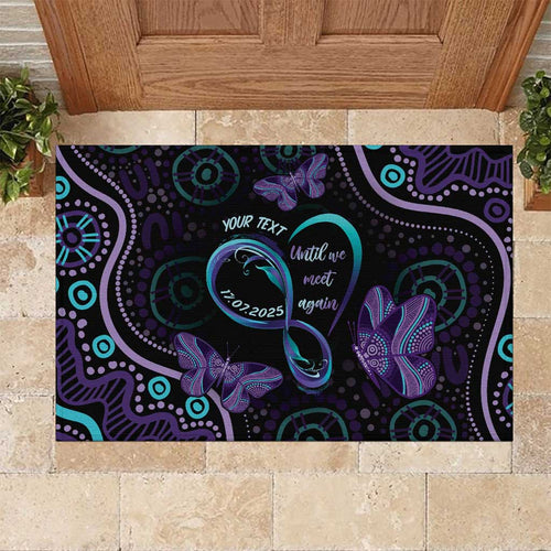 Personalized Australia Infinity Heart Indigenous Rubber Doormat Fly High Until We Meet Again - Aussie Hoodie