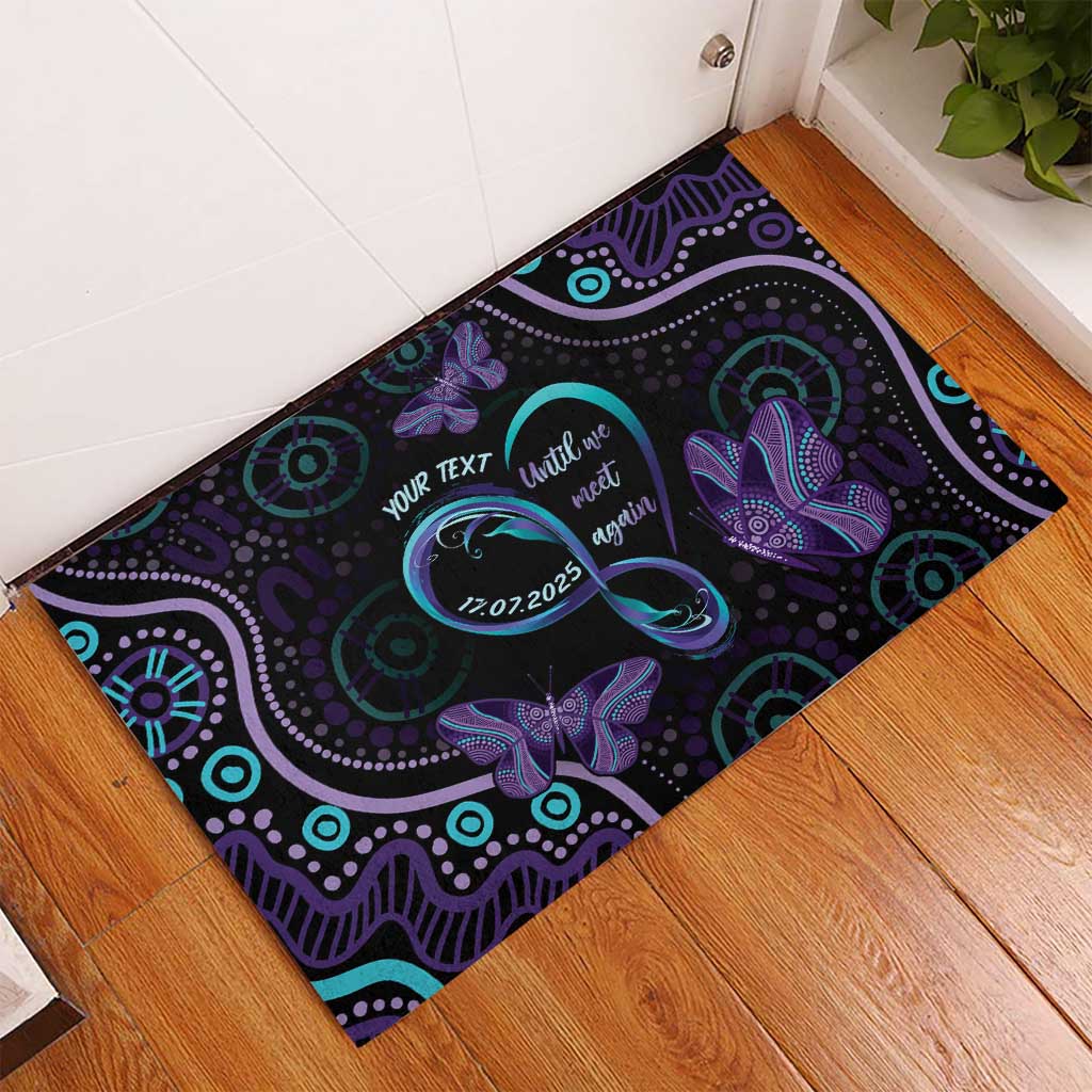 Personalized Australia Infinity Heart Indigenous Rubber Doormat Fly High Until We Meet Again - Aussie Hoodie