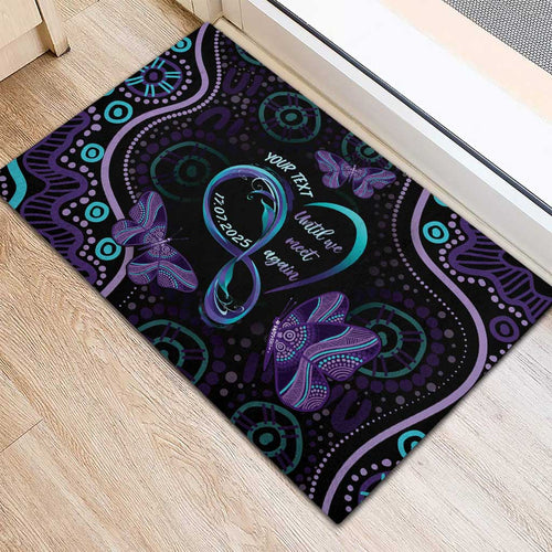 Personalized Australia Infinity Heart Indigenous Rubber Doormat Fly High Until We Meet Again - Aussie Hoodie
