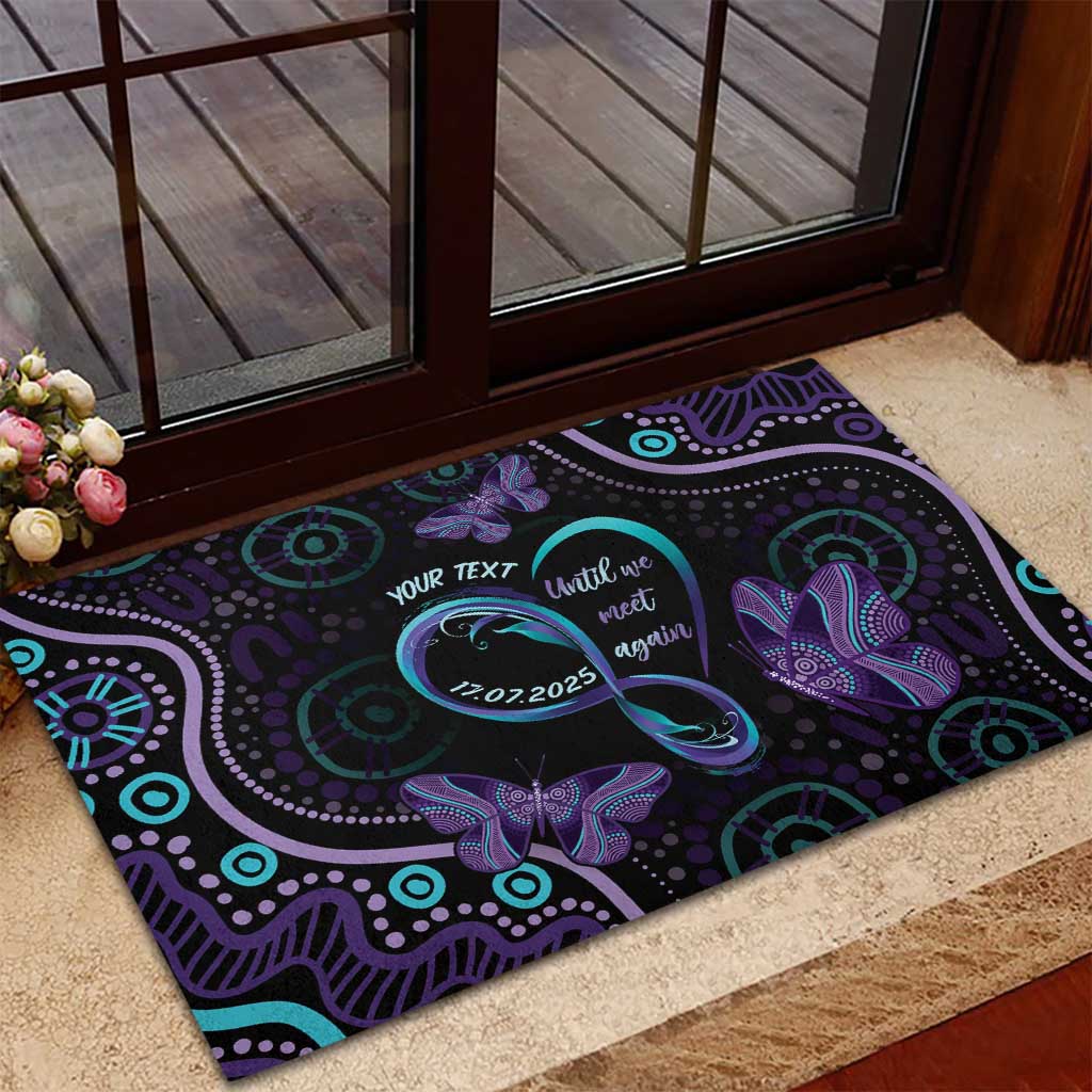 Personalized Australia Infinity Heart Indigenous Rubber Doormat Fly High Until We Meet Again - Aussie Hoodie