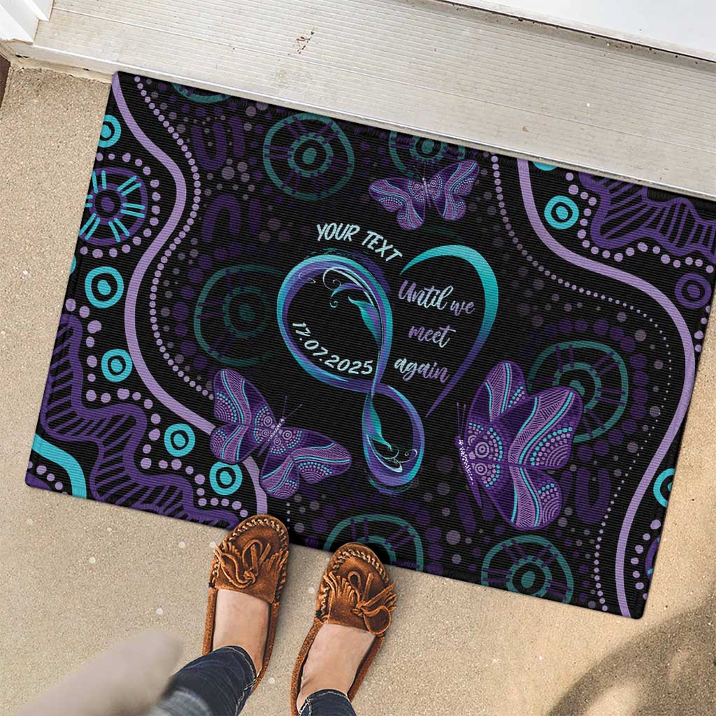 Personalized Australia Infinity Heart Indigenous Rubber Doormat Fly High Until We Meet Again - Aussie Hoodie