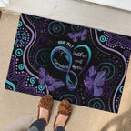 Personalized Australia Infinity Heart Indigenous Rubber Doormat Fly High Until We Meet Again - Aussie Hoodie