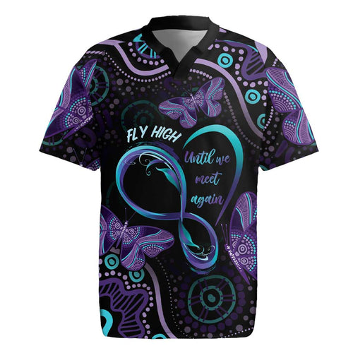 Personalized Australia Infinity Heart Indigenous Rugby Jersey Fly High Until We Meet Again - Aussie Hoodie