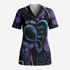Personalized Australia Infinity Heart Indigenous Scrub Top Fly High Until We Meet Again - Aussie Hoodie