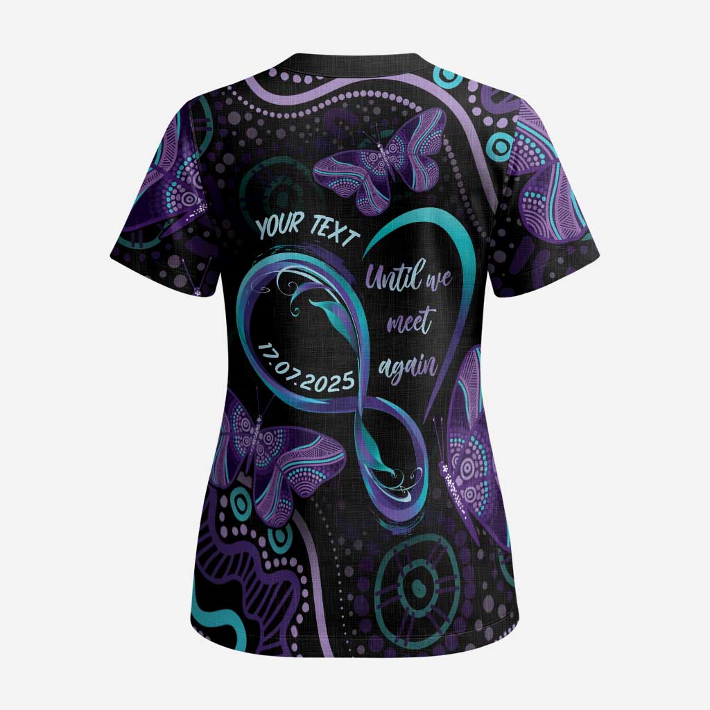 Personalized Australia Infinity Heart Indigenous Scrub Top Fly High Until We Meet Again - Aussie Hoodie