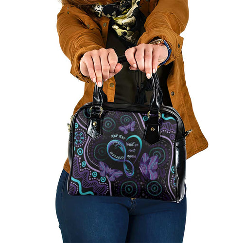 Personalized Australia Infinity Heart Indigenous Shoulder Handbag Fly High Until We Meet Again - Aussie Hoodie