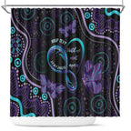 Personalized Australia Infinity Heart Indigenous Shower Curtain Fly High Until We Meet Again - Aussie Hoodie