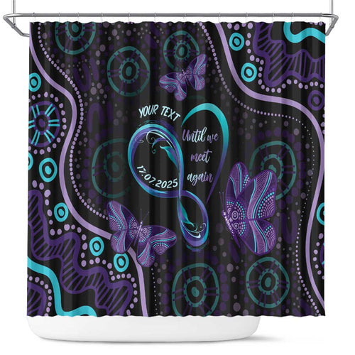 Personalized Australia Infinity Heart Indigenous Shower Curtain Fly High Until We Meet Again - Aussie Hoodie