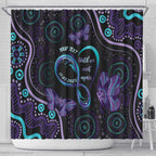 Personalized Australia Infinity Heart Indigenous Shower Curtain Fly High Until We Meet Again - Aussie Hoodie