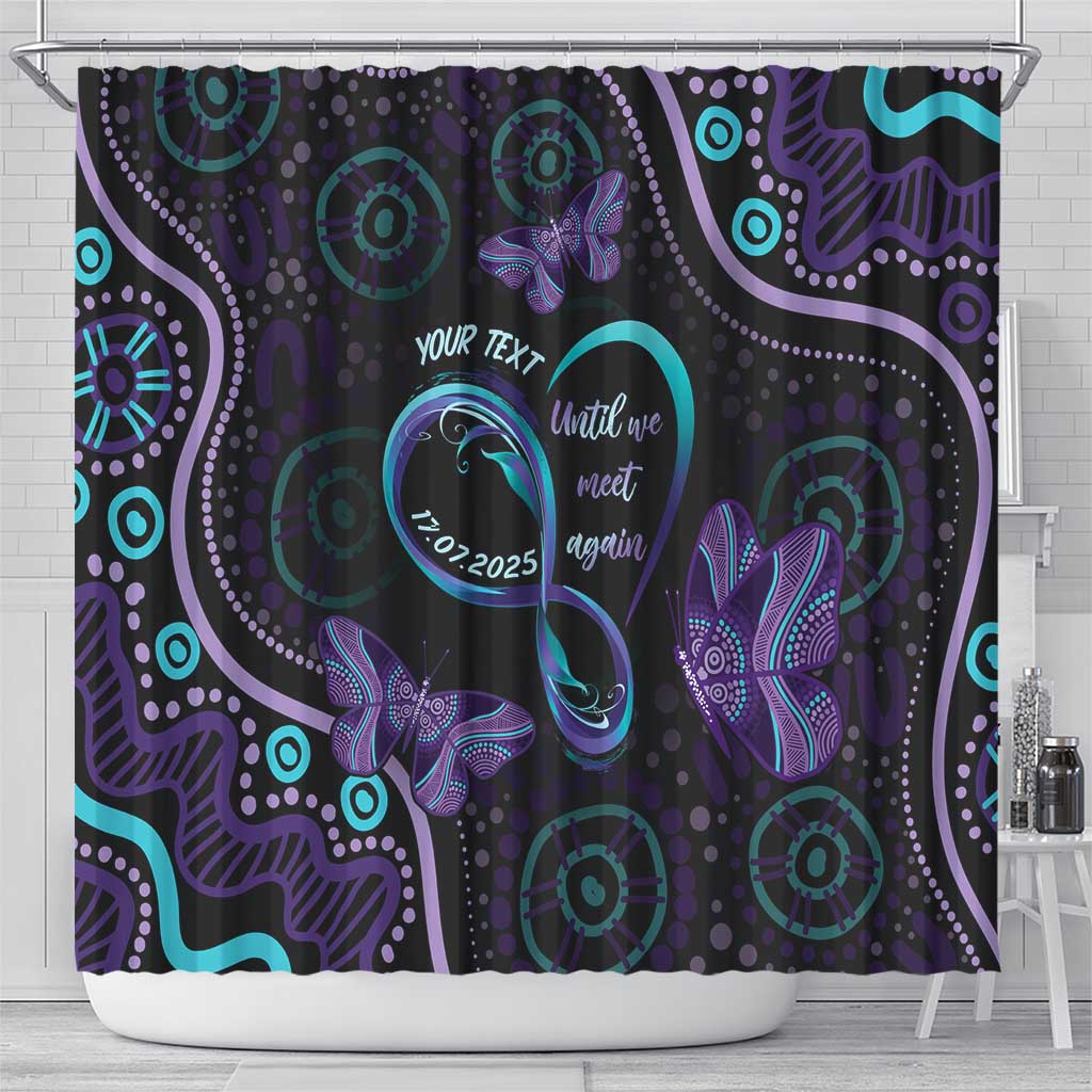 Personalized Australia Infinity Heart Indigenous Shower Curtain Fly High Until We Meet Again - Aussie Hoodie